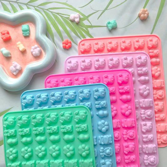 Silikonform mit 60 Kammern in Tierform für Backen und Süßigkeiten