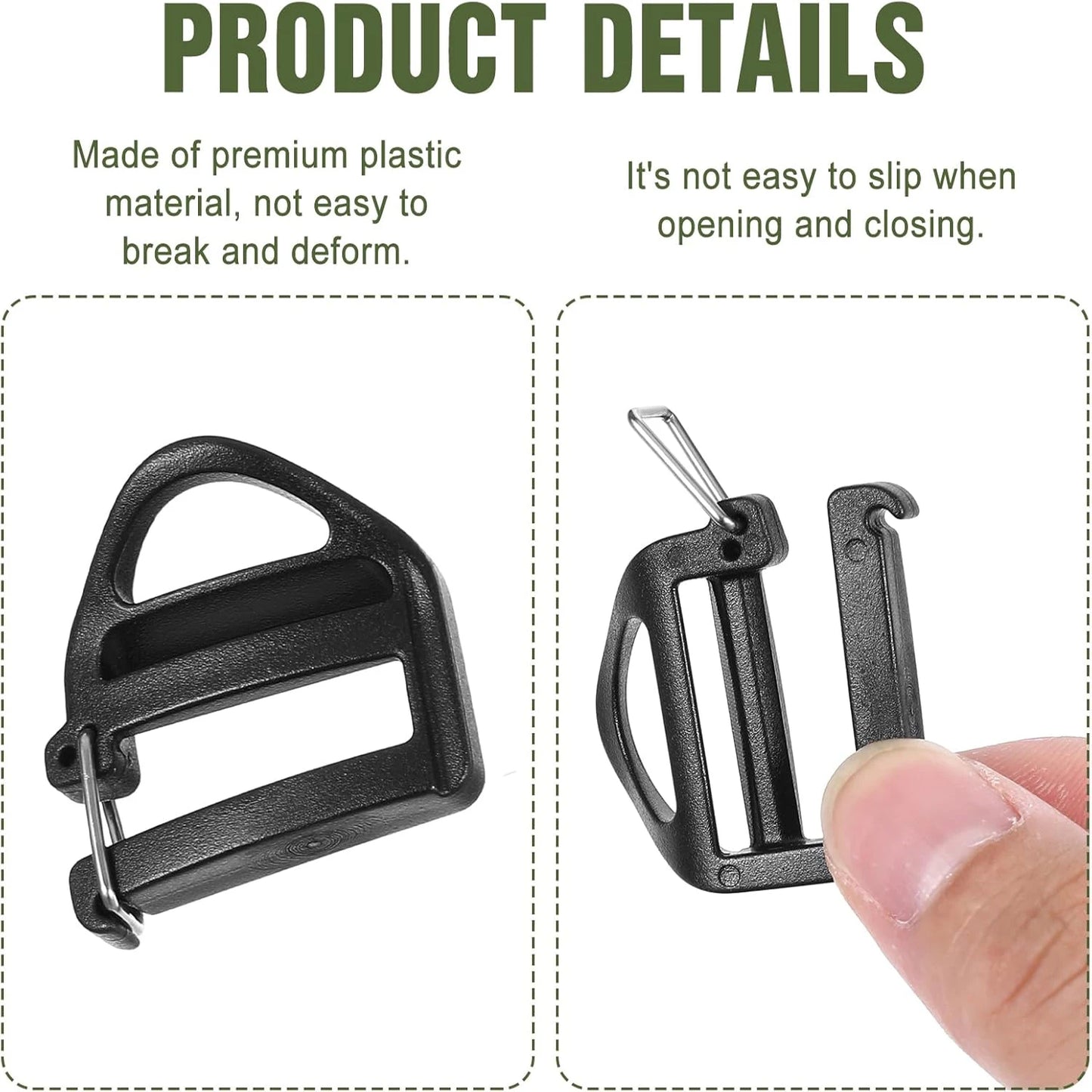 3 bis 12 Stück G-Haken Gurtband Clip 25 mm Schnellverschluss Ersatz