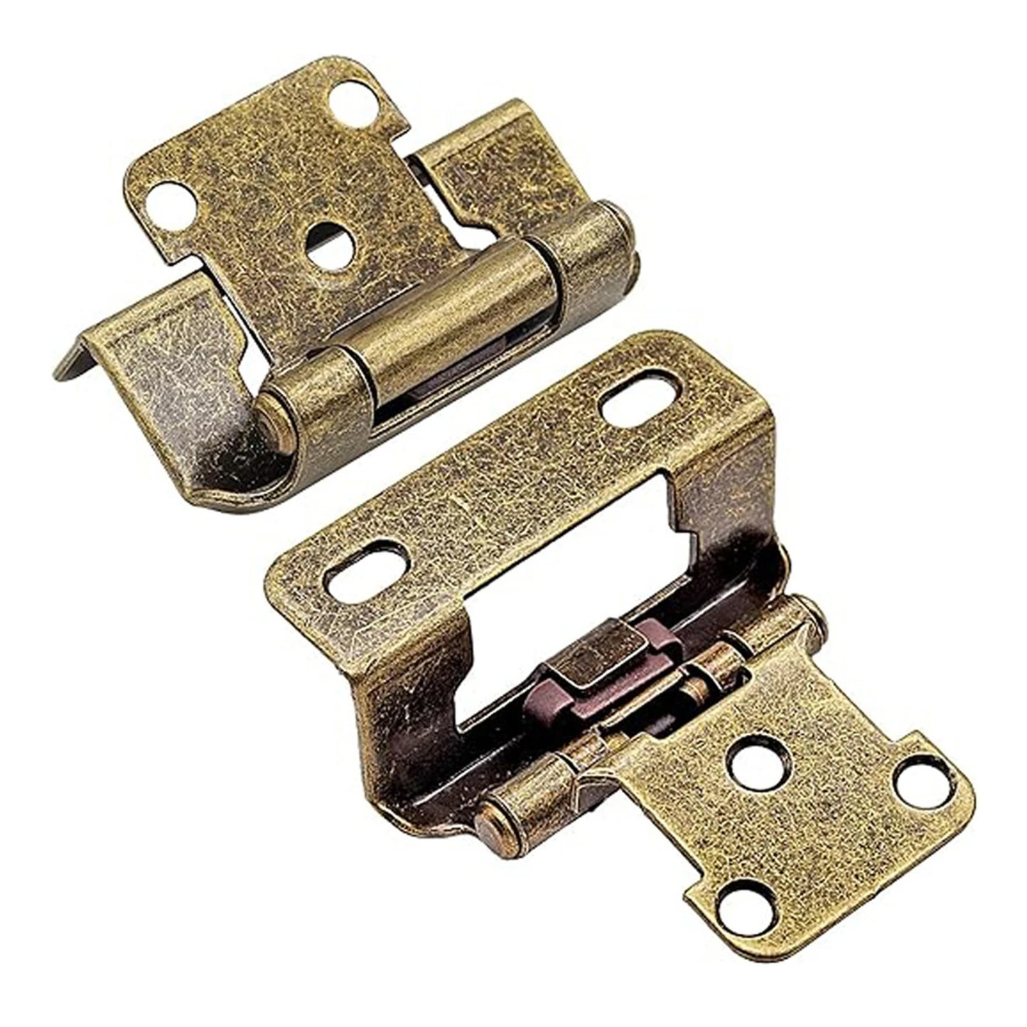 2er Set 1/2inch Overlay Stahlscharniere mit Schrauben Selbstschließend
