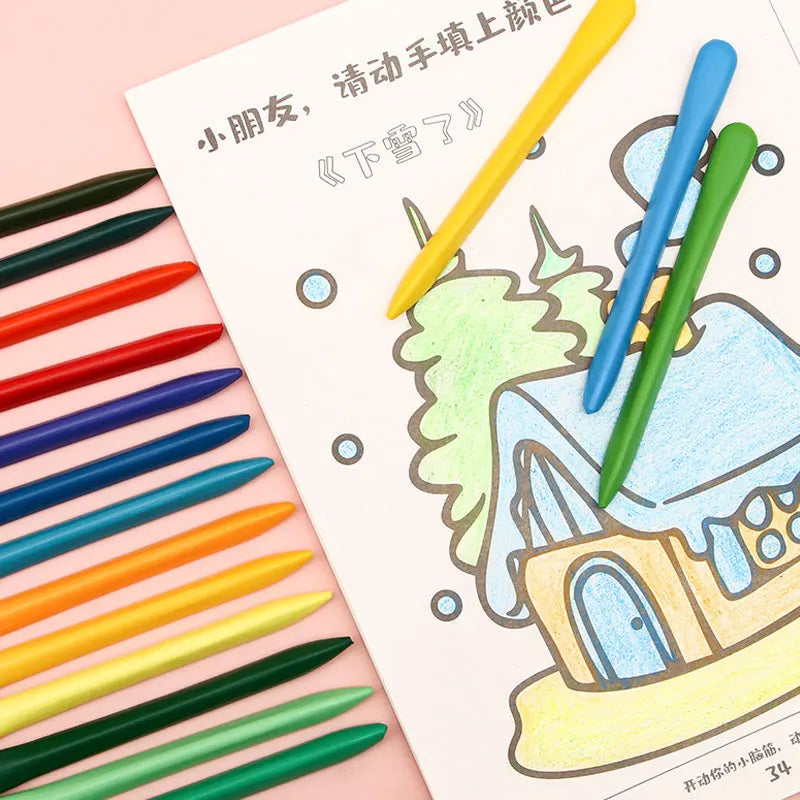 12 bis 36 Farben doppelköpfige Dreiecksstifte Ölgemälde Sticks Kinder