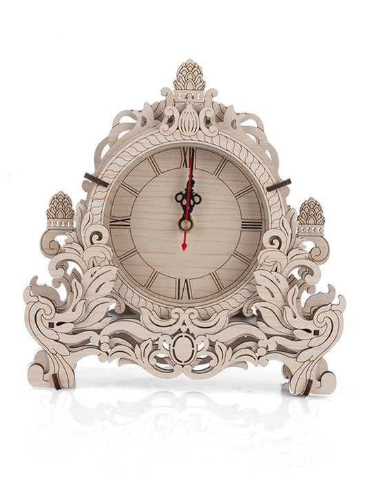 3D Holz Puzzle Uhr Kreative Bastelidee für Wohnkultur