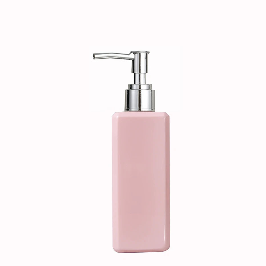 250ml Quadratischer Seifenspender für Bad & Küche – Kunststoff Nachfüllflasche