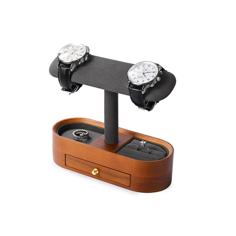 Praktischer Schmuck Organizer aus Holz mit vielseitigen Haltern