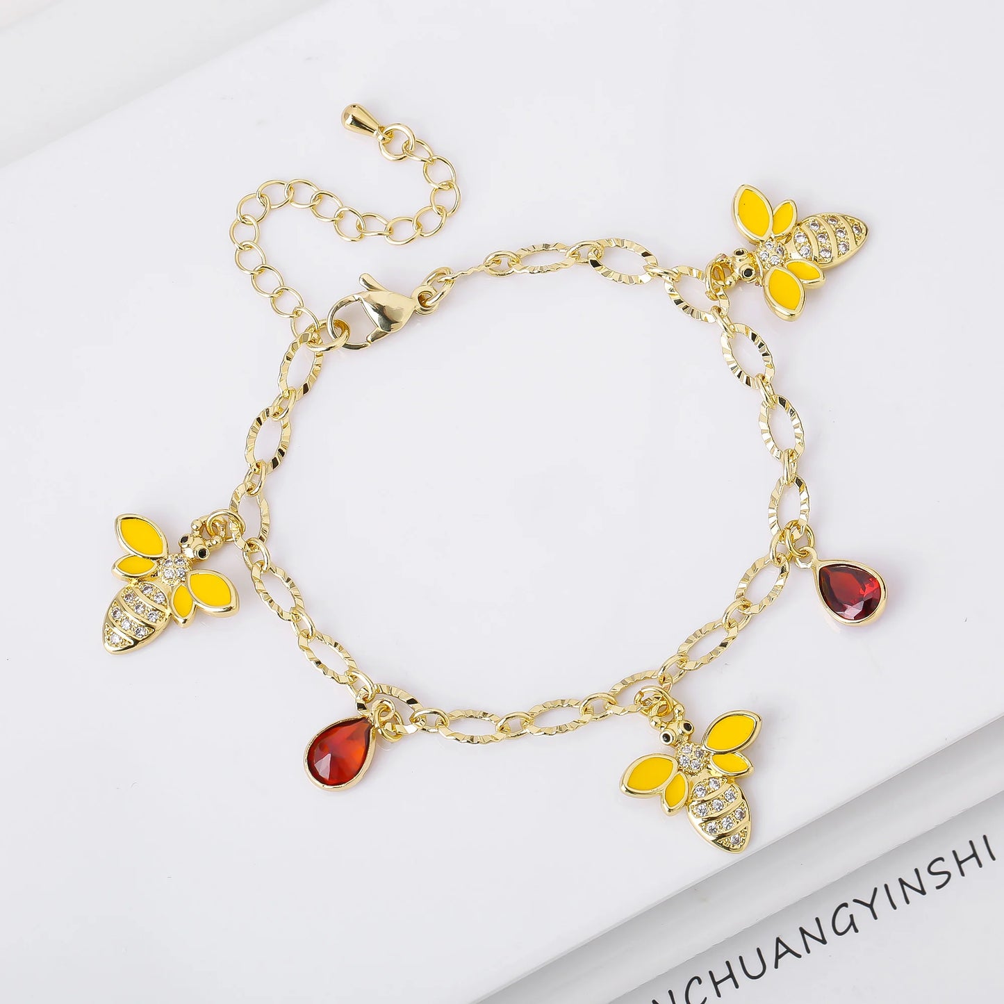 Verstellbares Insekt Bienen Armband für Damen mit Zirkon – Modisches Geschenk