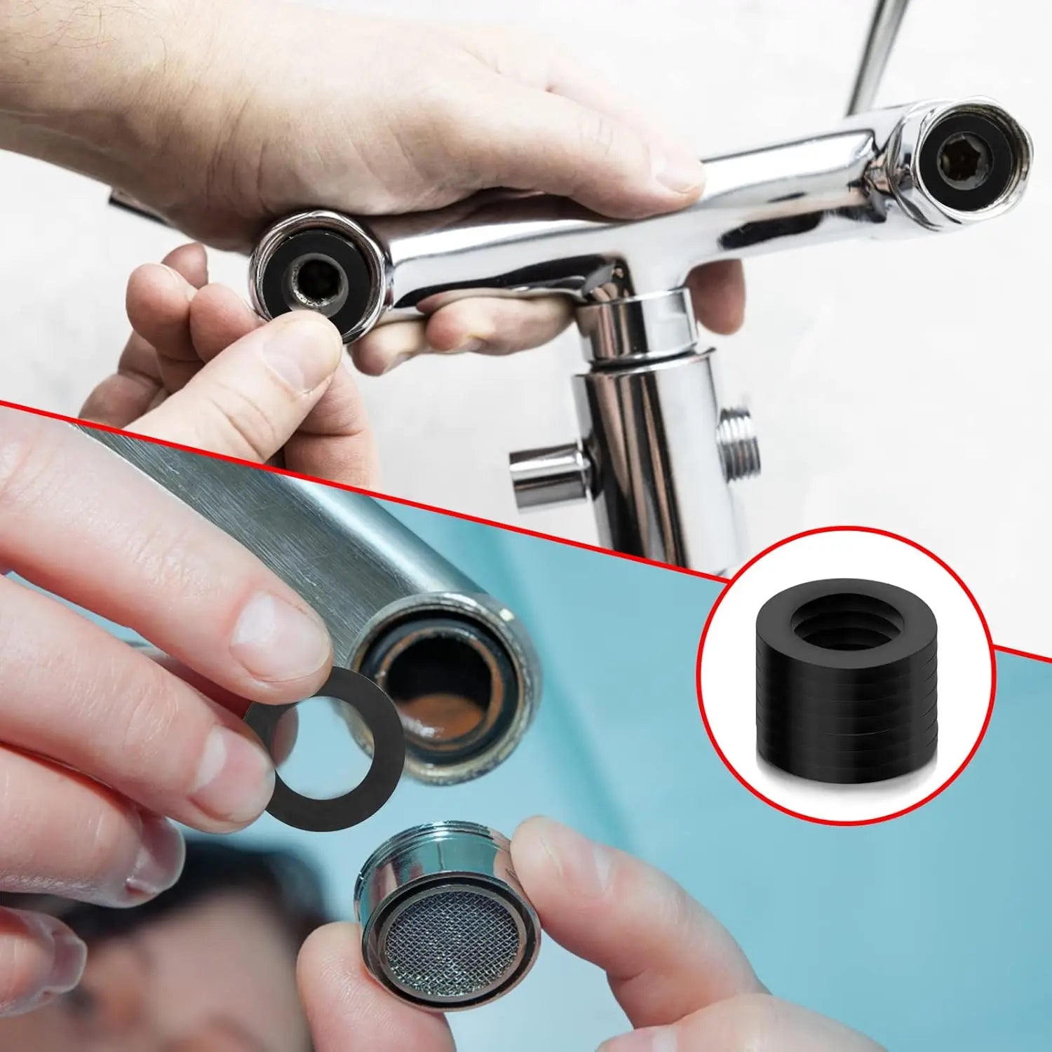 Flache Unterlegscheiben aus Gummi für Wasserhahn-Reparaturen-Yabubest - Home & More