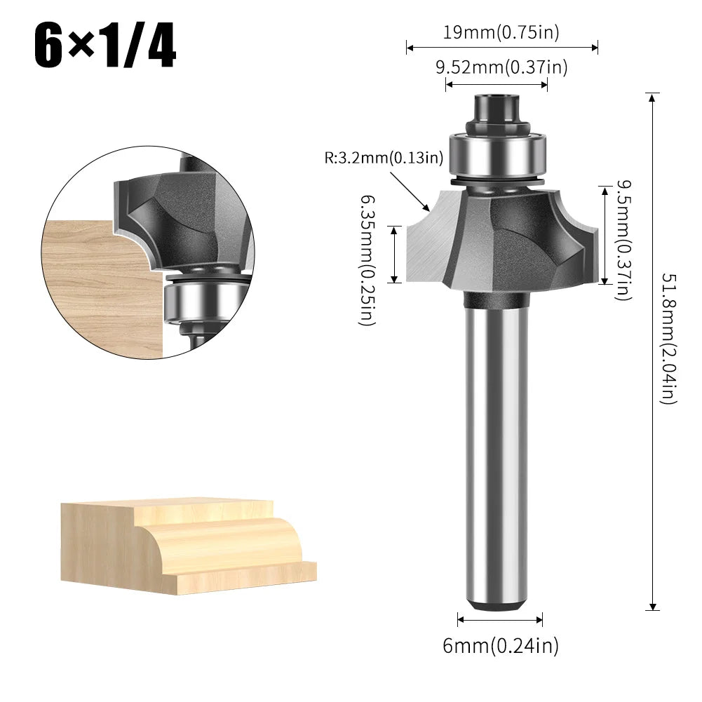 6/12mm Schaft Nut Schneiden Linie Router Bit für Holzbearbeitung