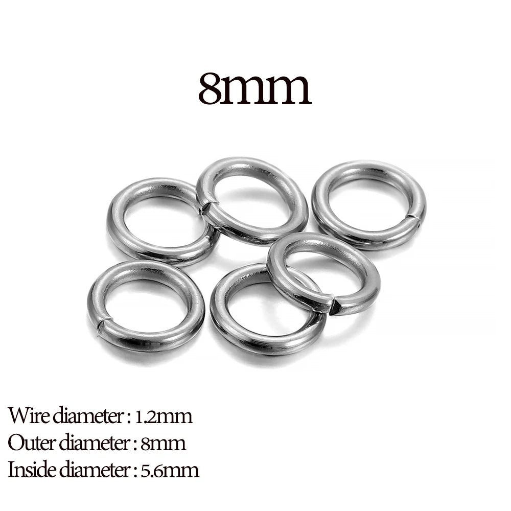 Edelstahl Spaltringe 3-25 mm offene Biegeringe 30-200 Stück DIY Schmuck