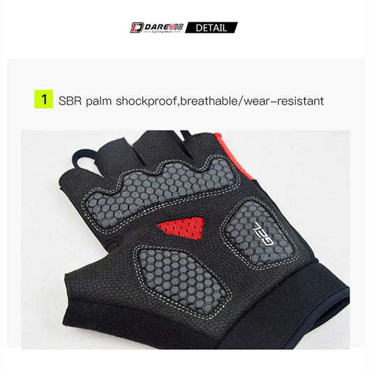 Halbfinger MTB Fahrradhandschuhe gelpolstert stoßfest atmungsaktiv