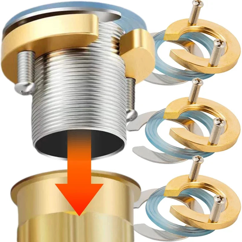 Wasserhahn Anti-verlieren Mutter Kappe C Typ Wasserhahn Wasserhahn Befestigung Fitting Kit Waschbecken Werkzeuge Küche Befestigung Sicherungsring Unterlegscheibe leuchte Teile-Yabubest - Home & More