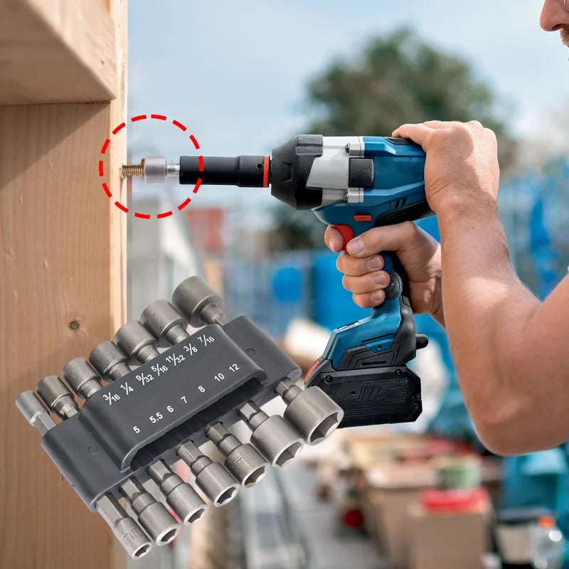Hexagon Mutter Fahrer Bohrer Set für Holzbearbeitung und Schraubarbeiten