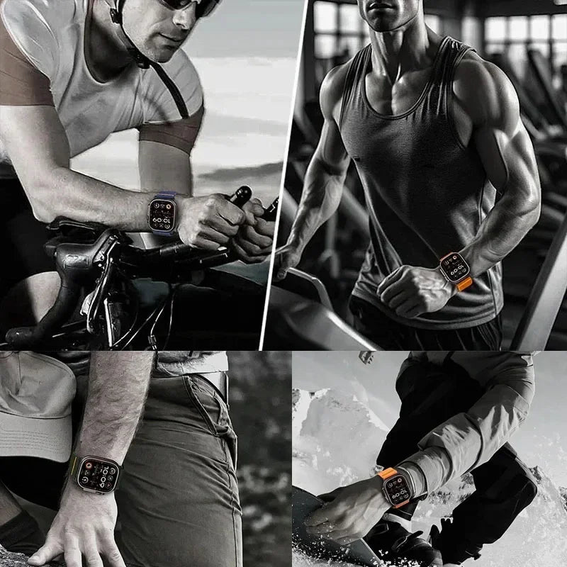 Elastisches Nylon Armband 38-49mm für Smartwatches mit Fallschirmschnalle Sport