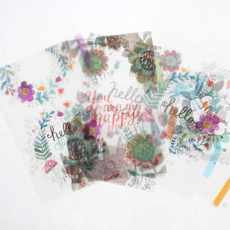 PP Trennblätter A5 A6 5er Set Spiral Notizbuch Register