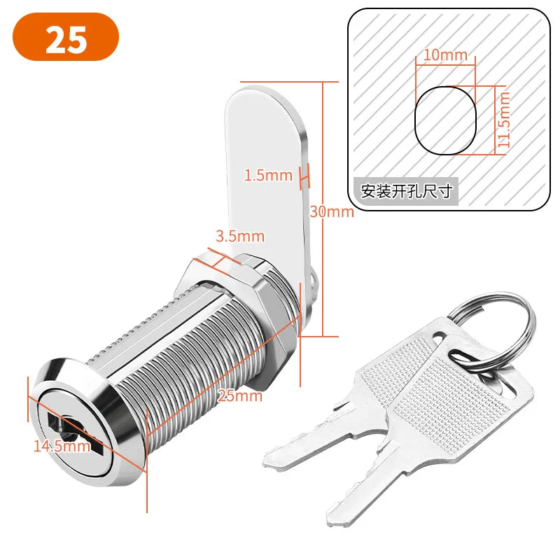 Sicheres 12 mm Schloss für Aktenschrank und Schublade