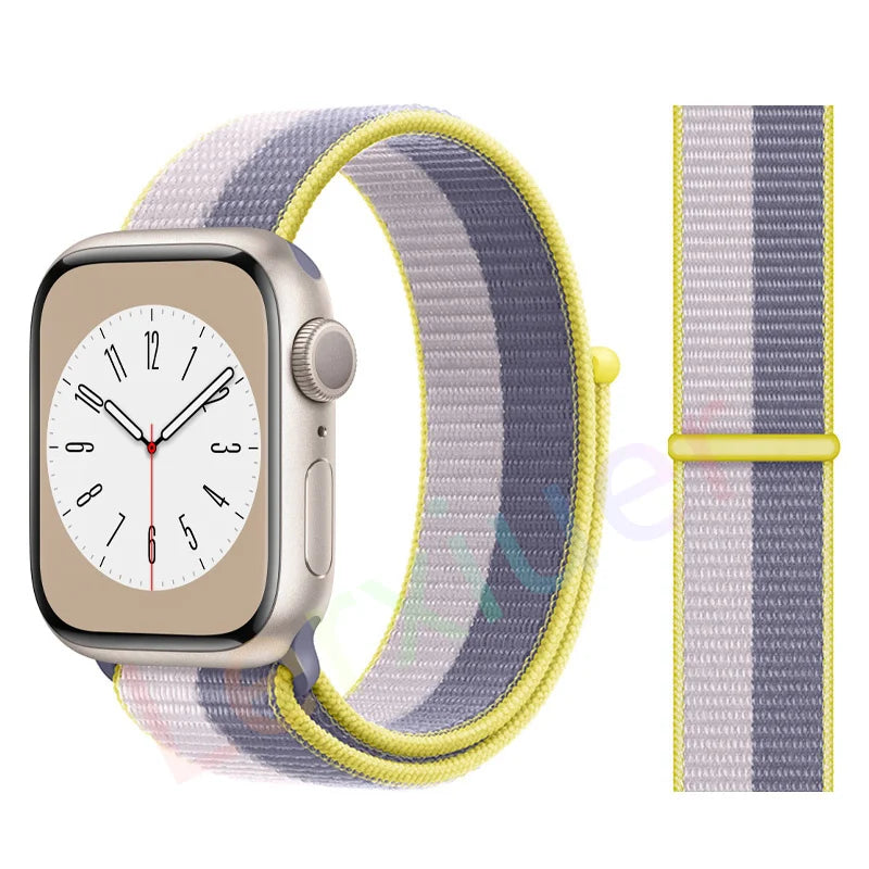 Nylon Schlaufenarmband für Apple Watch alle Serien und Größen