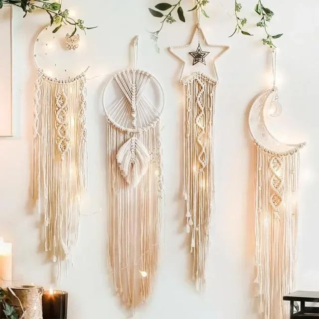 Baum des Lebens Traumfaenger Makramee Boho Wandbehang fuer Zuhaus