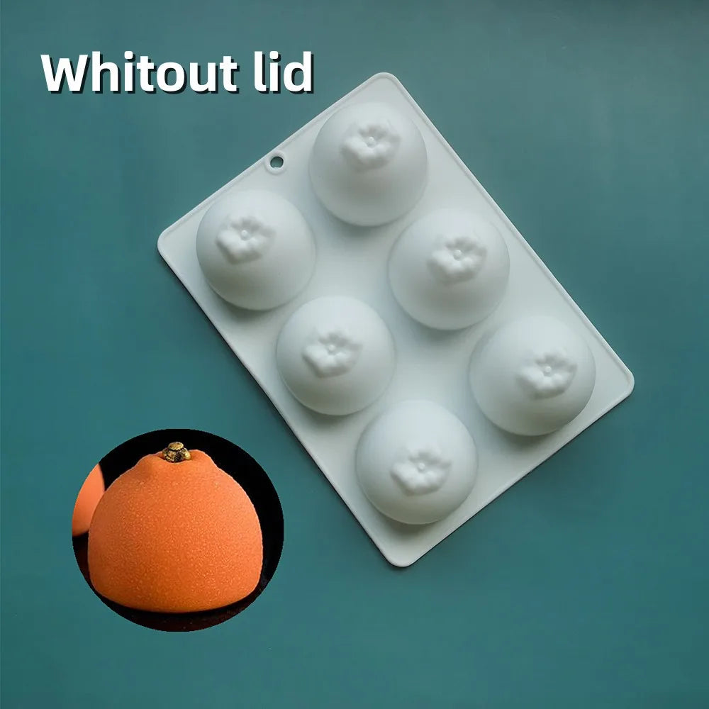 Silikon Kuchenform 3D Zitrone 6 Hohlräume für Dessert Dekorieren