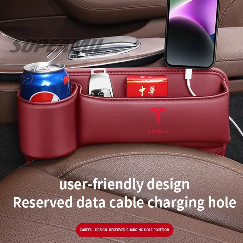 Praktische Auto Sitz Spalt Aufbewahrungsbox mit Becherhalter