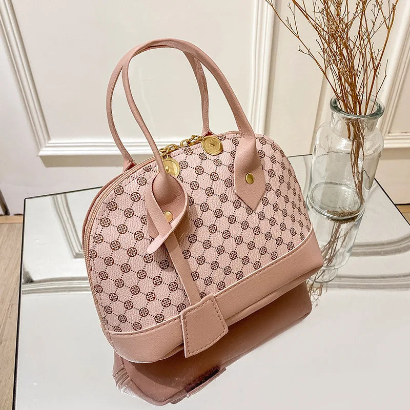 Leichte Koreanische Damen-Umhängetasche mit Blüten-Design und seidigem Innenfutter