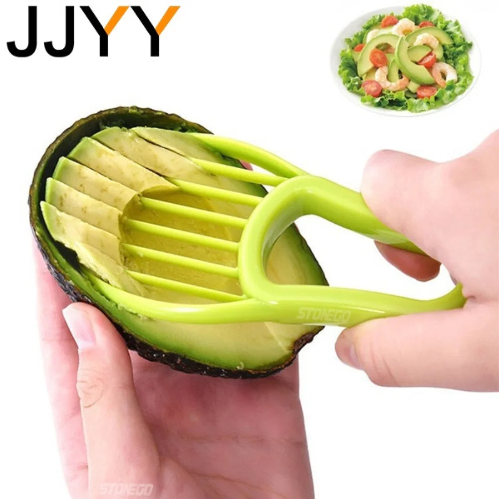 JJYY 3 in 1 Avocado Schneider Entkerner und Obstschäler Kunststoffmesser-Yabubest - Home & More