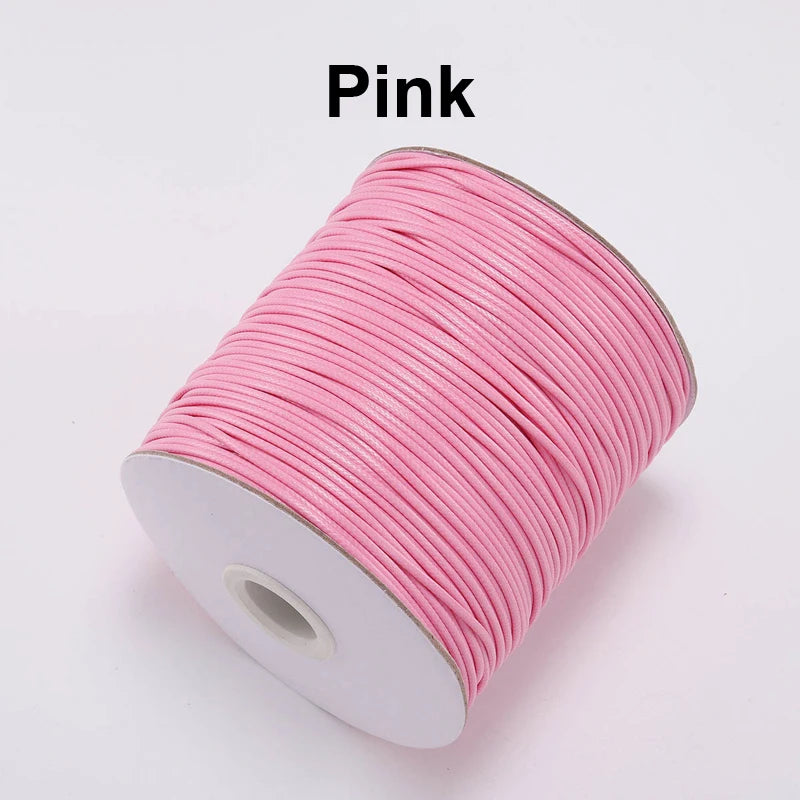 Vielseitige gewachste PU Leder Schnur für DIY Schmuck 20m