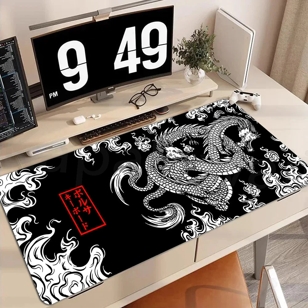 XXL Gaming Mauspad Chinesischer Drachen Anime Schreibtischunterlage