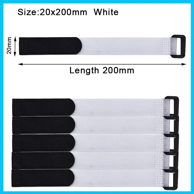 Wiederverwendbare Kabelbinder aus Nylon 5/10 Stück verstellbar schwarz