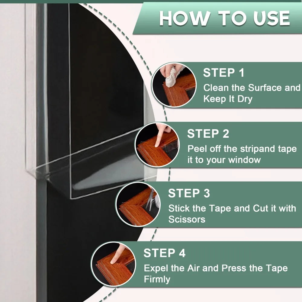 Nano Einseitiges Klebeband 5cm Winddichtes PVC Lückenversiegelungsstreifen