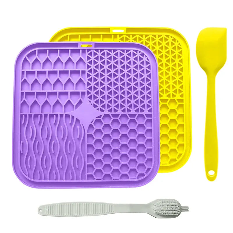 Beruhigende Leckmatte für Hunde mit Saugnapf – Langsames Füttern