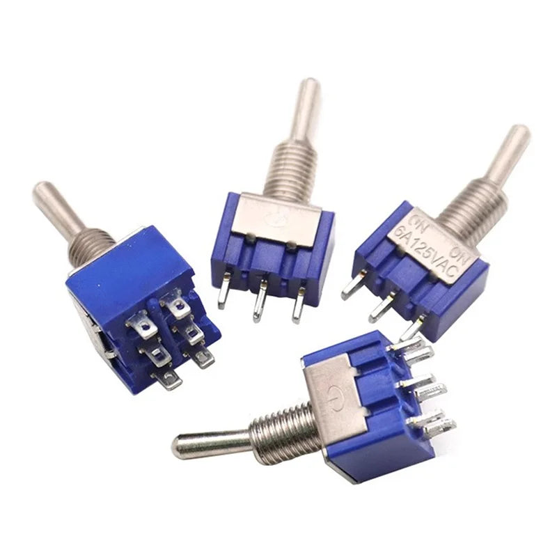 Praktischer 10er Miniatur Kippschalter ON OFF ON aus Kunststoff