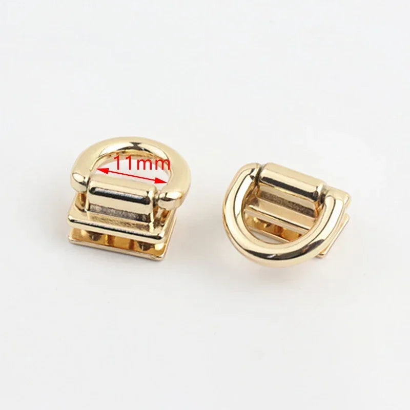 2 4 10 Stück Metall D Ring Schnalle mit Clip Verschluss für Taschen DIY