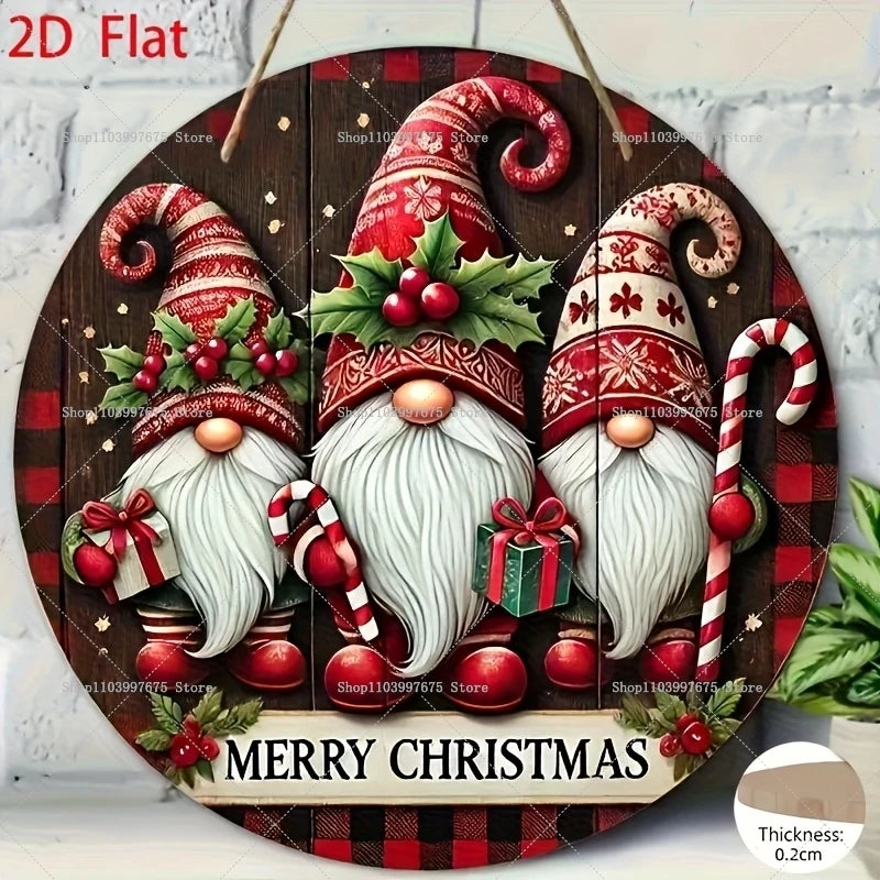 Dekorativer Holz Wandbehang mit festlichem Weihnachtsmotiv zur Gestaltung