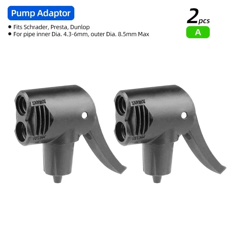 Vielseitiger Fahrradpumpe Adapter mit Dual Kopf für Schrader - Presta Ventile