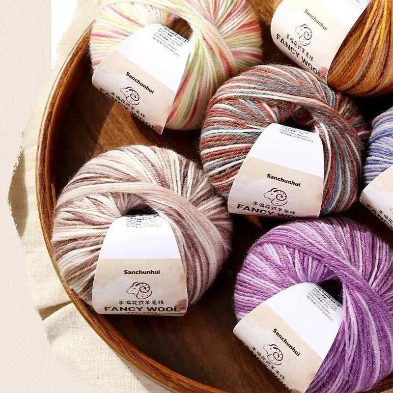 50g Farbverlauf Wolle Acryl Mischgarn zum Stricken Häkeln DIY Schals