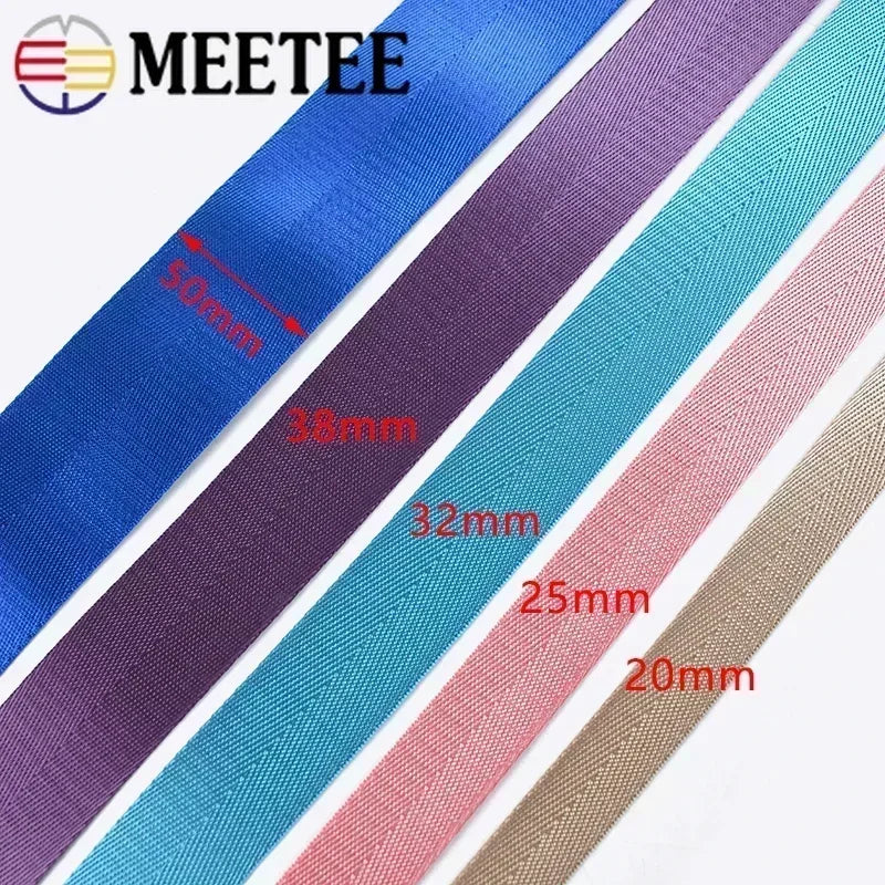 8M Nylon Gurtband 1mm Dicke 20-38mm für Rucksack, Gürtel, DIY Nähen