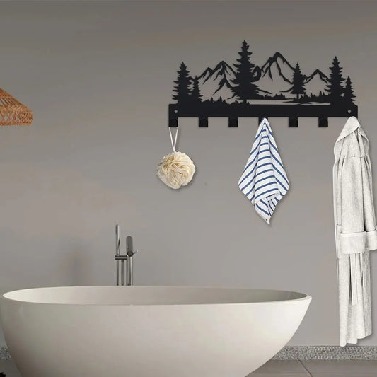 Metall Wandhaken Schlüsselhalter Waldform für Tür Flur Küche 1 Stück