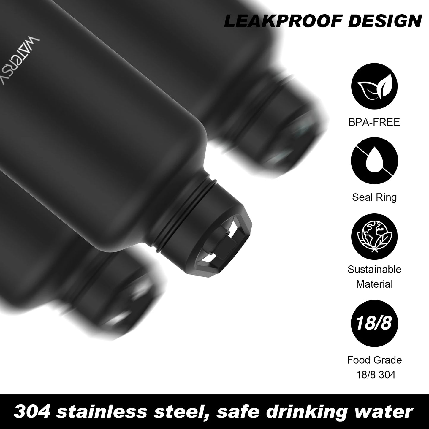 Großer 900ml Edelstahl Thermobecher mit Griff – Isoliert für Büro & Sport