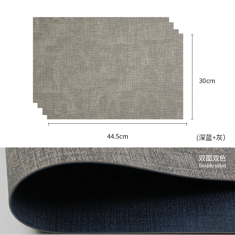 Wasserdichte PVC Kunstleder Tischsets 4er Set für Ihre Küche