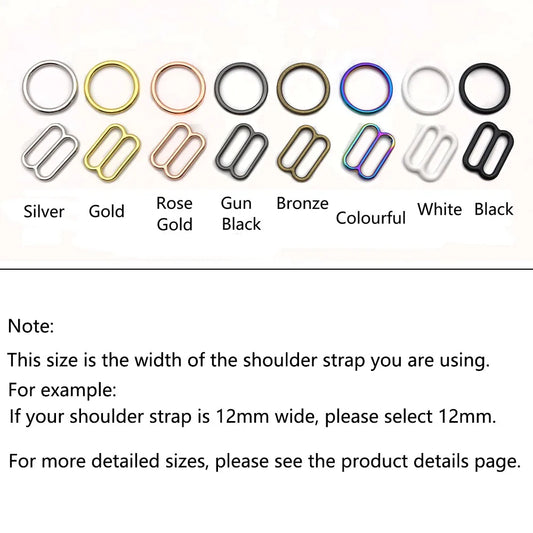 Vielseitige Metall Ringe und Schnallen für DIY Unterwäsche und Badeanzüge