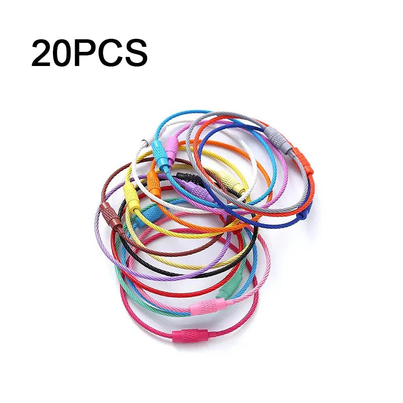 Robuste Edelstahl Drahtseil Clips für Gepäck und Schlüsselbund