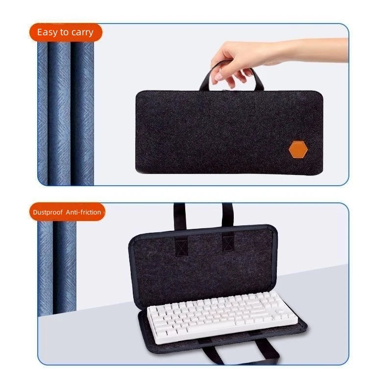 Tragbare Tastatur Aufbewahrungstasche aus Filz wasserdicht-Yabubestshop