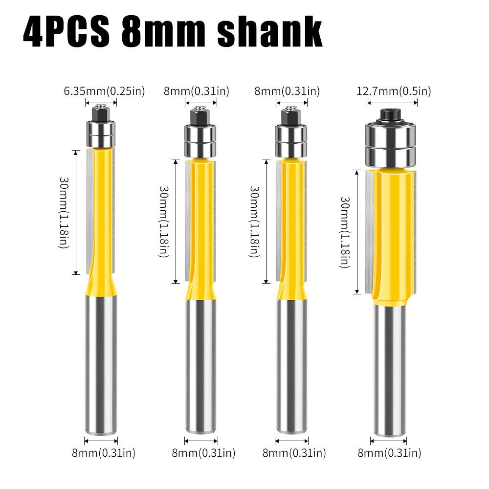 8mm Schaft Wolframstahl Holzbearbeitung Fräser mit Flache Kante