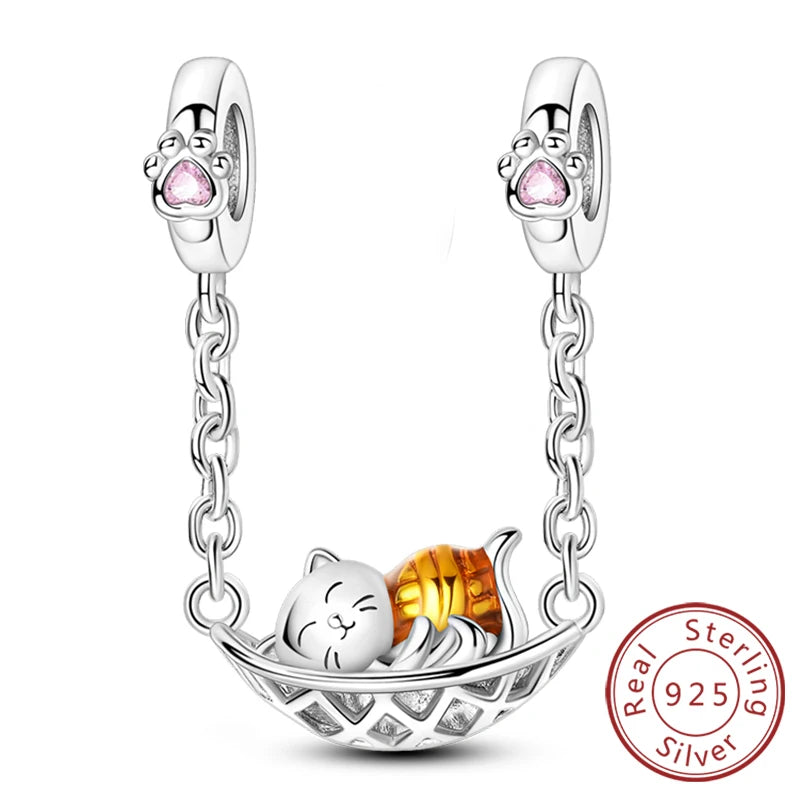 925er Sterlingsilber Charms mit Tiermotiven und Zirkon