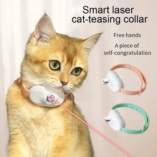 Neues Automatisches Katzen-Laserspielzeug Elektrisches Haustierzubehör Katzen-Laserhalsband mit LED-Licht LED-Katzenhalsband für Katzenzubehör - Yabubest - Home & More