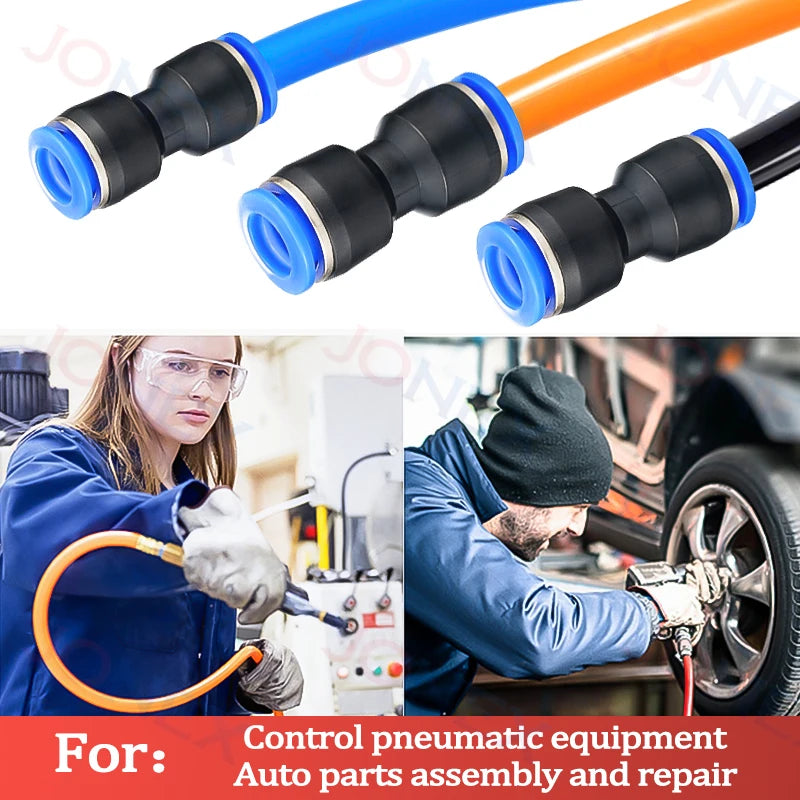 5er Set Pneumatische Schnellkupplung 4-10mm Push-in Verbindung für Luft