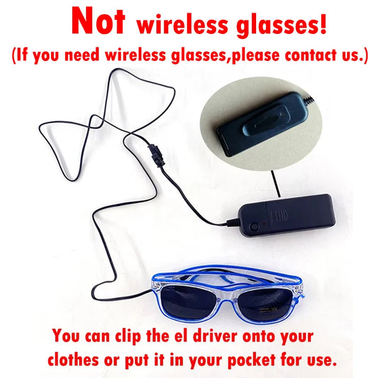 Vielseitige LED Partybrille mit Leuchtmodi für alle Feste