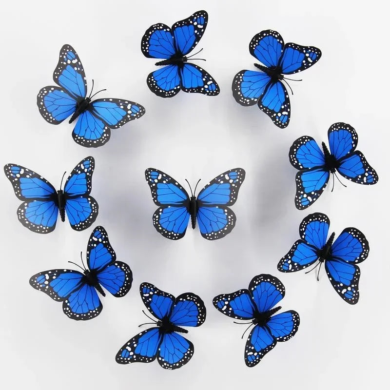 10er Set 3D Schmetterling Wandaufkleber Dekoration für Zuhause