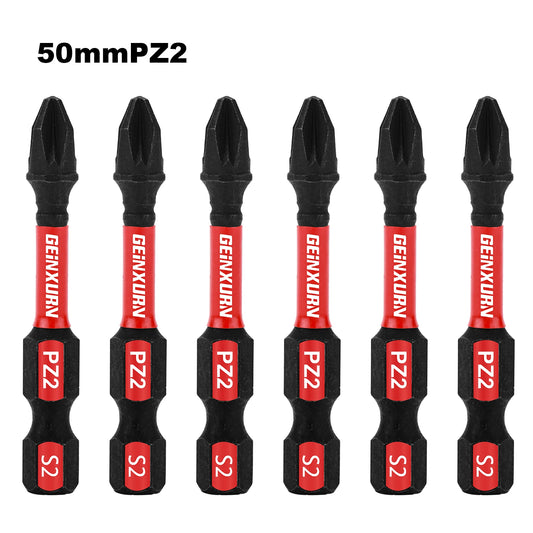 Schlagfestes Pozidriv PZ2 Schrauber Bit Set aus S2 Legiertem Stahl