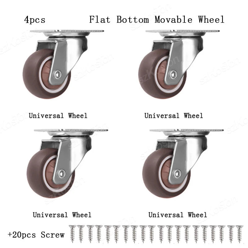 4er-Set weiche Gummi-Möbel Caster in 4 Größen – leise, robust & vielseitig einsetzbar