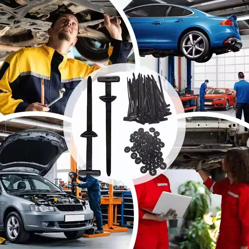 Universal Nylon Kabelbinder Schnalle Auto Verschluss Schraube Ersatz Clip Auto Kotflügel Stamm Motor Schutz Panel Draht Management Sicher-Yabubest - Home & More