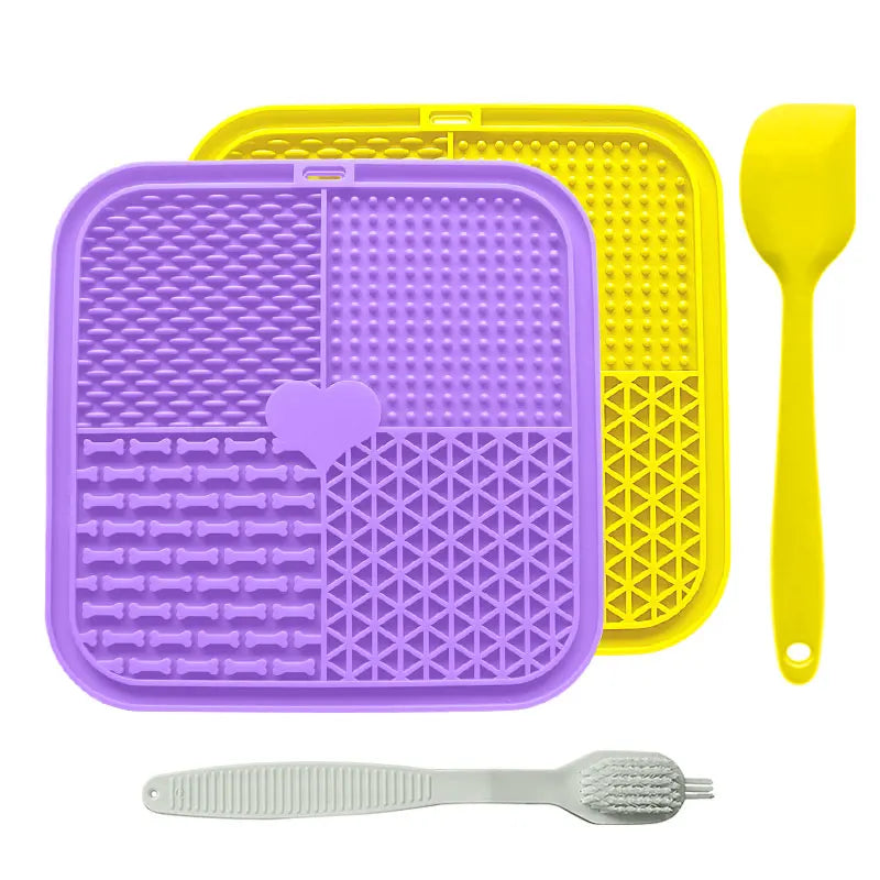 Beruhigende Leckmatte für Hunde mit Saugnapf – Langsames Füttern